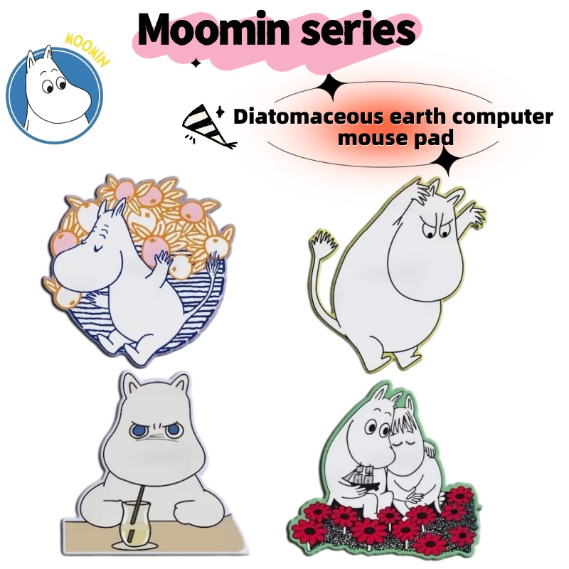 Laptop Accessories Kit - Cute Hippo Moomin Cartoon Diatom Mud