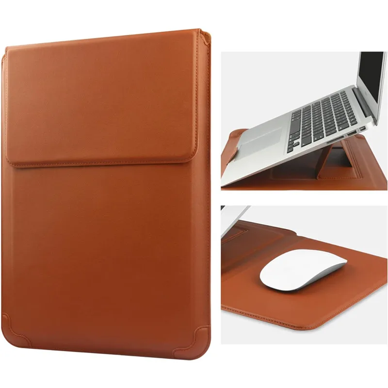 Laptop Accessories Pouch - Portable Leather Laptop Sleeve Case Bag