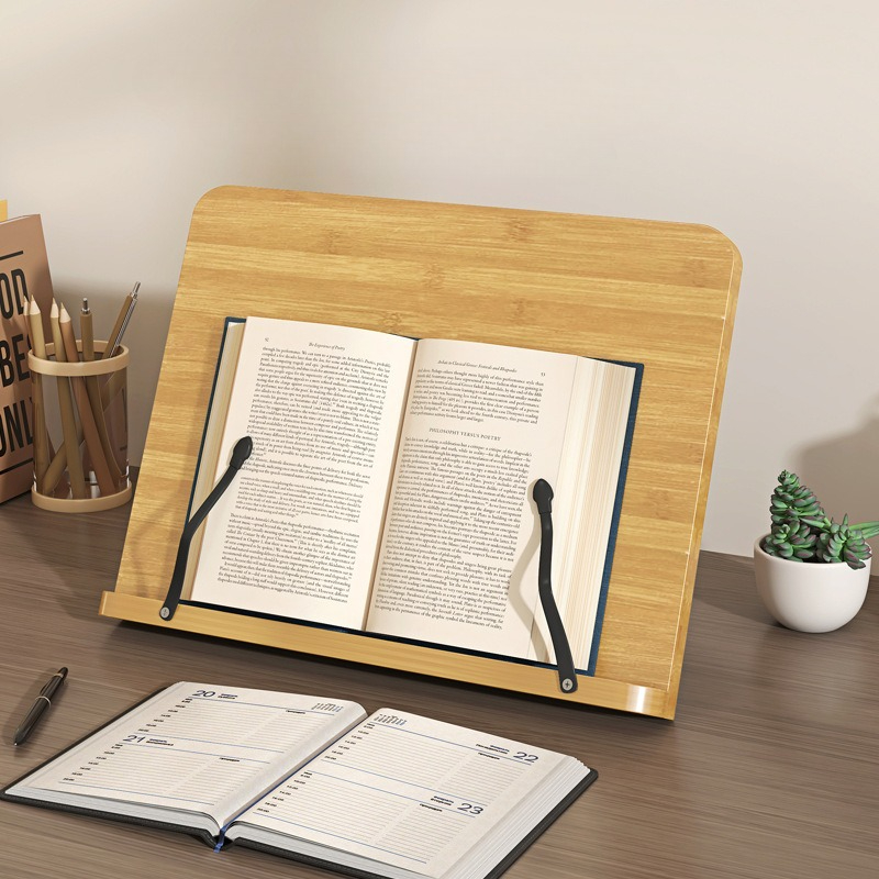 Laptop Office Accessories - Wooden Reading Book Stand, Multi-Function Laptop
