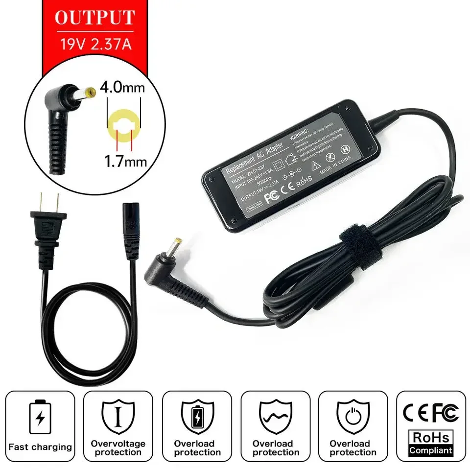 Laptop Accessories Shop - 19V 2.37A 45W 4.0mm*1.7mm Laptop Ac