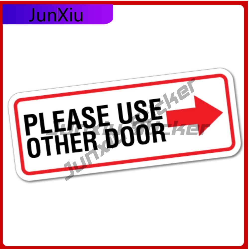 Laptop Accessories Shop - Please Use Other Door Right Sign