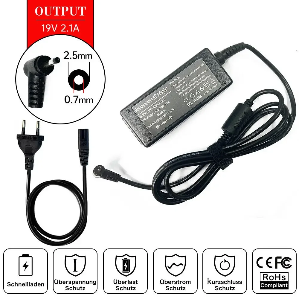 19V 2.1A 2.5mm*0.7mm Laptop AC - Laptop Accessories Shop 评论和价格
