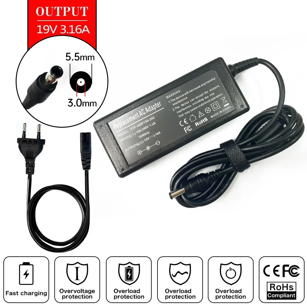 19V 3.15A/3.16A 60W Laptop Ac  - Laptop Accessories Shop 评论和价格