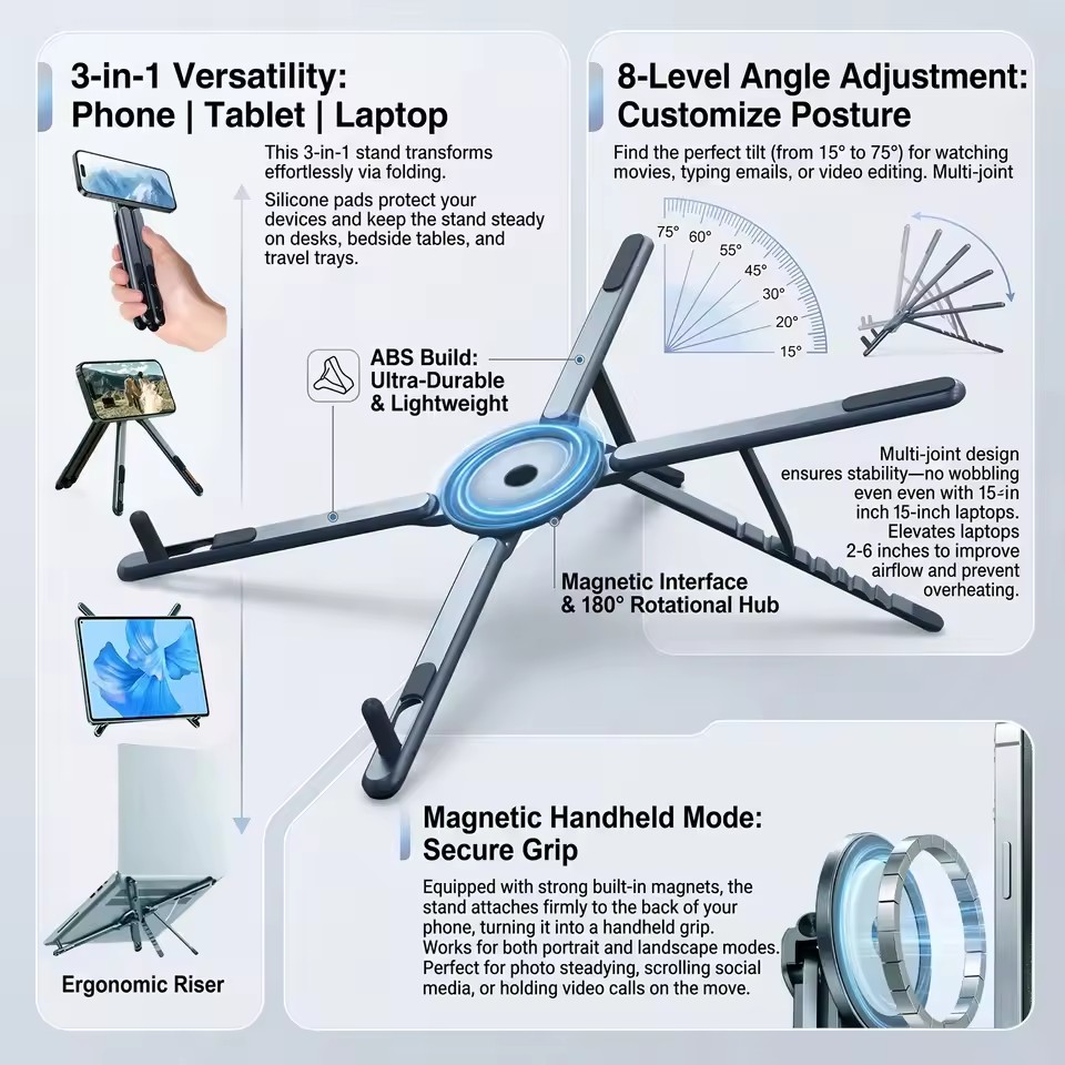 Portable Magnetic Phone Holder - Laptop Office Accessories 评论和价格