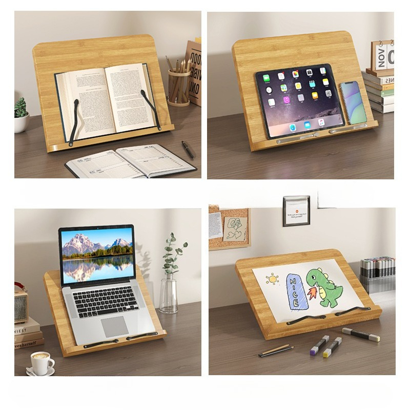 Wooden Reading Book Stand, Mul - Laptop Office Accessories 评论和价格