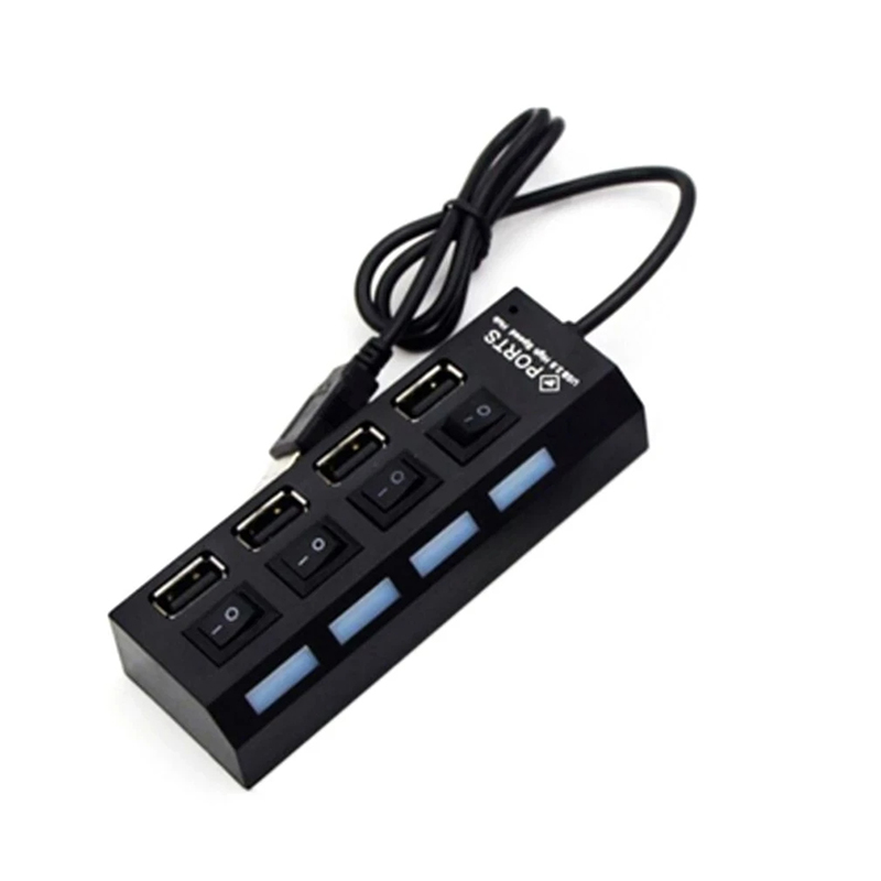 4-Ports USB 2.0 Hub Extension  - Laptop Accessories Kit 评论和价格