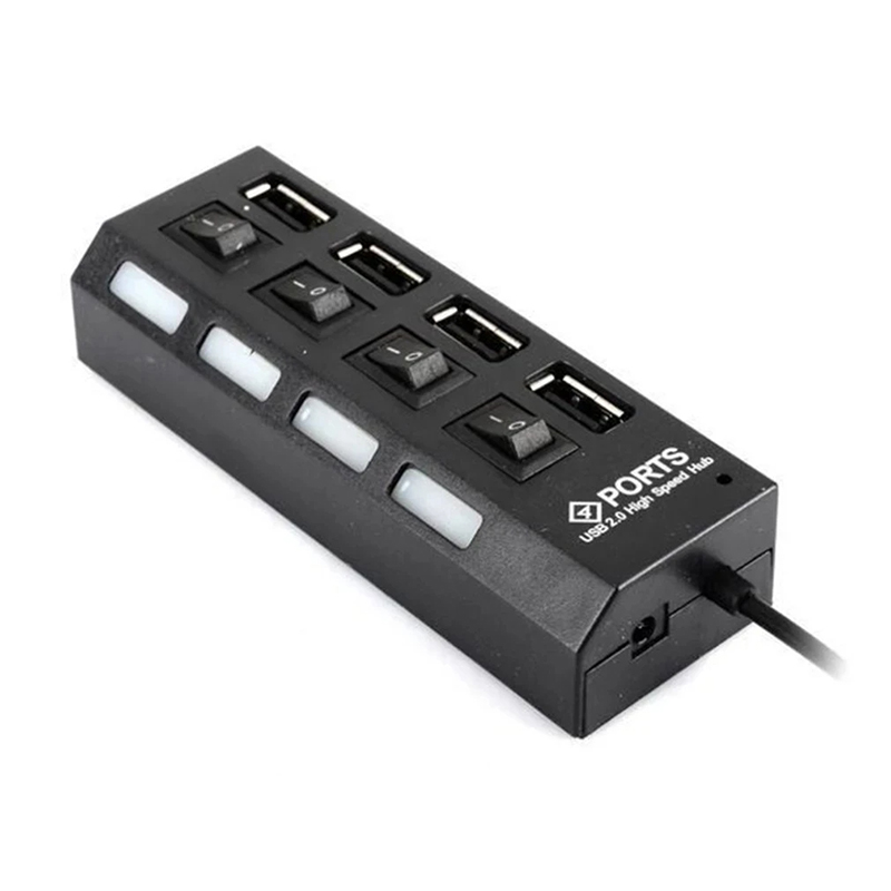 4-Ports USB 2.0 Hub Extension  - Laptop Accessories Kit 评论和价格