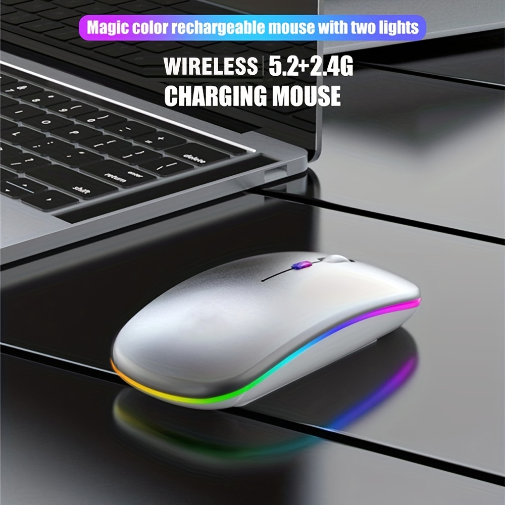 Wireless Mouse RGB Rechargeabl - Laptop Accessories Mouse 评论和价格