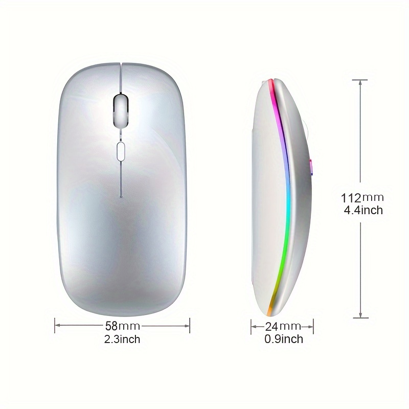 Wireless Mouse RGB Rechargeabl - Laptop Accessories Mouse 评论和价格