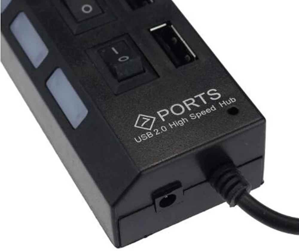 7 Port USB 2.0 Hub Splitter Fo - Laptop Office Accessories 评论和价格